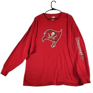 Tampa Bay‎ Buccaneers Long Sleeve T Shirt Mens 2XL Red Football NFL Team Apparel